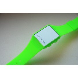 Minimalistinio dizaino led laikrodis [Žalias]